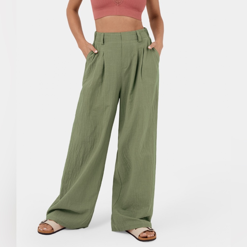 HALARA Olive Green Wide Leg Pants